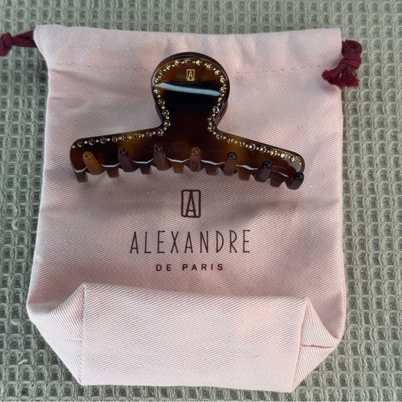 ALEXANDRE DE PARIS HAIR CLIP BROWN - Picture 1 of 5